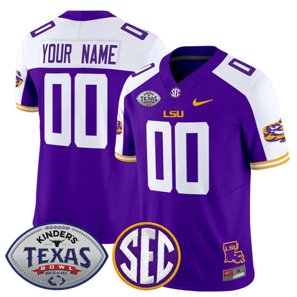 LSU Tigers 2025 Texas Bowl Vapor Limited Custom Jersey - All Stitched