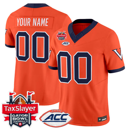 Virginia Cavaliers 1995 Throwbacks Vapor Limited Custom Jersey - Gator Bowl Patch - All Stitched