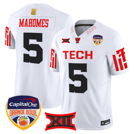 Men's Texas Tech Red Raiders 2025 Orange Bowl Vapor Limited Jersey - All Stitched