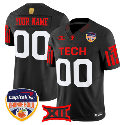 Texas Tech Red Raiders 2025 Orange Bowl Vapor Limited Custom Jersey - All Stitched