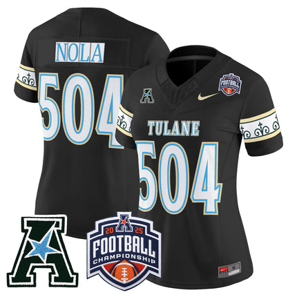Women's Tulane Green Wave 'City Edition' Vapor Limited Jersey - 2025 AAC Championship Patch - All Stitched