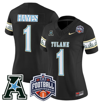 Women's Tulane Green Wave 'City Edition' Vapor Limited Jersey - 2025 AAC Championship Patch - All Stitched
