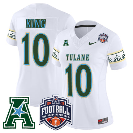 Women's Tulane Green Wave 'City Edition' Vapor Limited Jersey - 2025 AAC Championship Patch - All Stitched