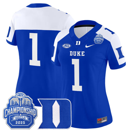 Women's Duke Blue Devils 2025 ACC Championship Vapor Limited Jersey - All Stitched