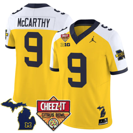 Men's Michigan Wolverines 2025 Cheez-It Citrus Bowl Vapor Limited Jersey - All Stitched