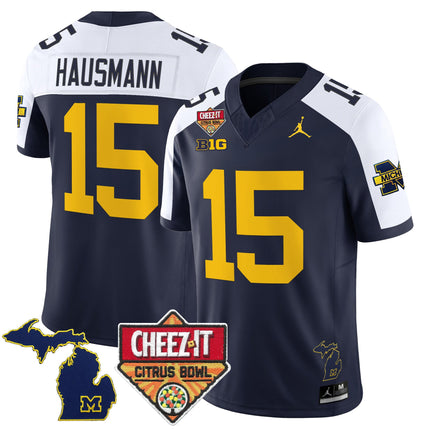 Men's Michigan Wolverines 2025 Cheez-It Citrus Bowl Vapor Limited Jersey - All Stitched