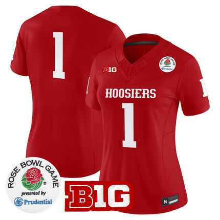 Women's Indiana Hoosiers 2026 Rose Bowl Vapor Limited Jersey - All Stitched
