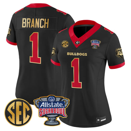 Women's Georgia Bulldogs Sugar Bowl Patch Vapor Limited Jersey - All Stitched