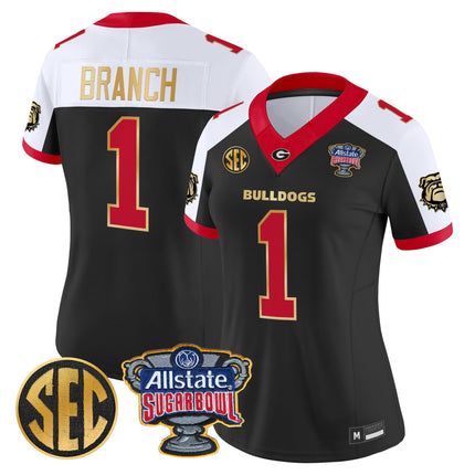 Women's Georgia Bulldogs Sugar Bowl Patch Vapor Limited Jersey - All Stitched
