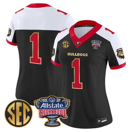 Women's Georgia Bulldogs Sugar Bowl Patch Vapor Limited Jersey - All Stitched