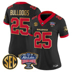 Black Gold Trim / #25 Bulldogs / S