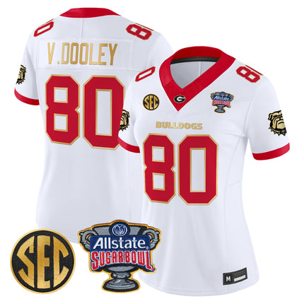 Women's Georgia Bulldogs Sugar Bowl Patch Vapor Limited Jersey - All Stitched