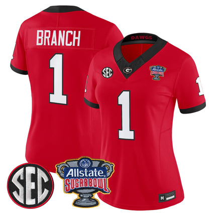 Women's Georgia Bulldogs Sugar Bowl Patch Vapor Limited Jersey - All Stitched