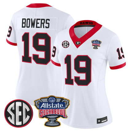 Women's Georgia Bulldogs Sugar Bowl Patch Vapor Limited Jersey - All Stitched
