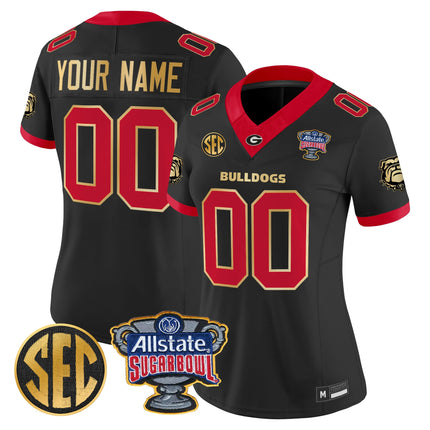 Georgia Bulldogs Sugar Bowl Patch Vapor Limited Custom Jersey - All Stitched