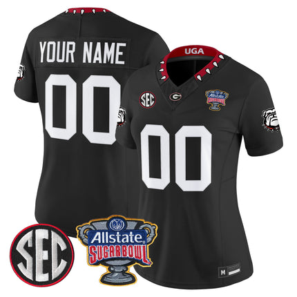 Georgia Bulldogs Sugar Bowl Patch Vapor Limited Custom Jersey - All Stitched