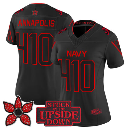 Navy Midshipmen 'Stranger Things x Jolly Roger Edition' Vapor Limited Jersey - All Stitched