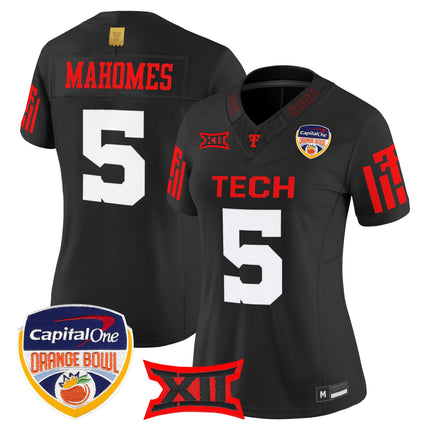Women's Texas Tech Red Raiders 2025 Orange Bowl Vapor Limited Jersey - All Stitched