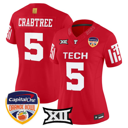 Women's Texas Tech Red Raiders 2025 Orange Bowl Vapor Limited Jersey - All Stitched