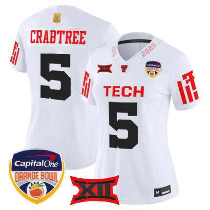 Women's Texas Tech Red Raiders 2025 Orange Bowl Vapor Limited Jersey - All Stitched