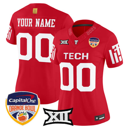 Texas Tech Red Raiders 2025 Orange Bowl Vapor Limited Custom Jersey - All Stitched