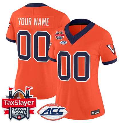 Virginia Cavaliers 1995 Throwbacks Vapor Limited Custom Jersey - Gator Bowl Patch - All Stitched