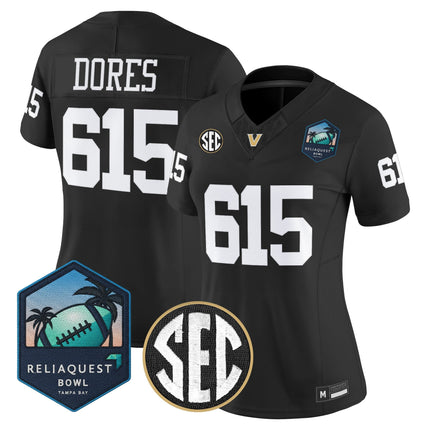 Women's Vanderbilt Commodores 2025 ReliaQuest Bowl Vapor Limited Jersey - All Stitched