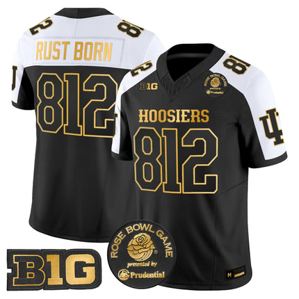 Men's Indiana Hoosiers 2025 Rose Bowl Gold Vapor Limited Jersey - All Stitched