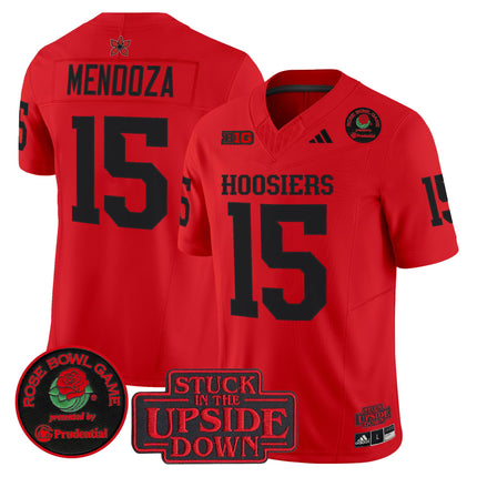 #15 Fernando Mendoza Indiana Hoosiers 2026 Rose Bowl Vapor Limited Jersey V2 - All Stitched