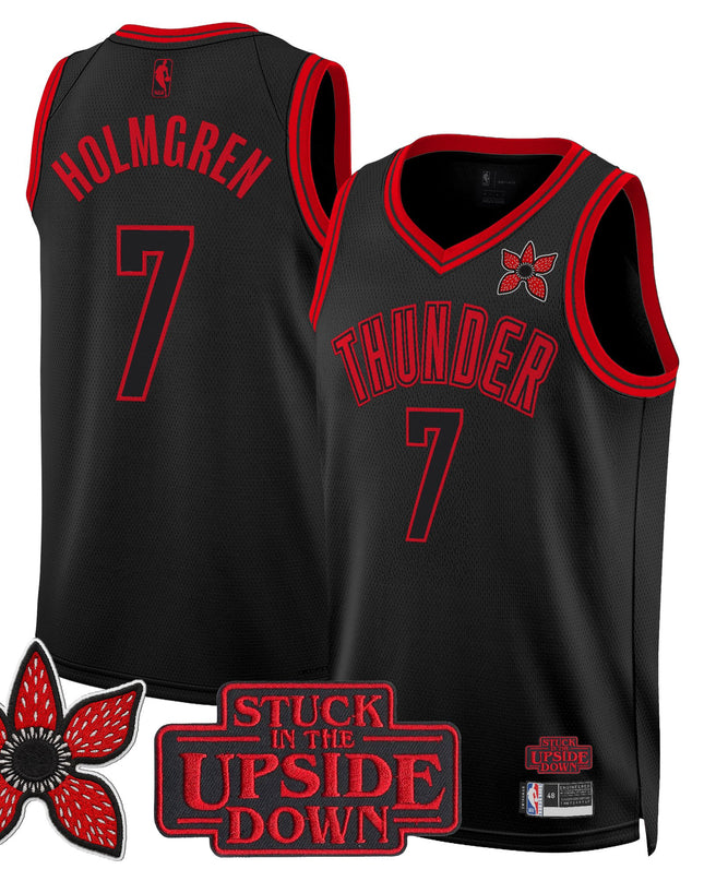 Men's Oklahoma City Thunder 'Stranger Things Edition' Swingman Jersey - All Stitched