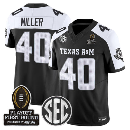 Men's Texas A&M Aggies 2025 Playoff First Round Vapor Limited Jersey - All Stitched