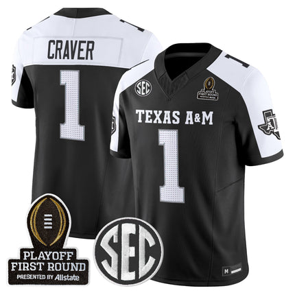 Men's Texas A&M Aggies 2025 Playoff First Round Vapor Limited Jersey - All Stitched