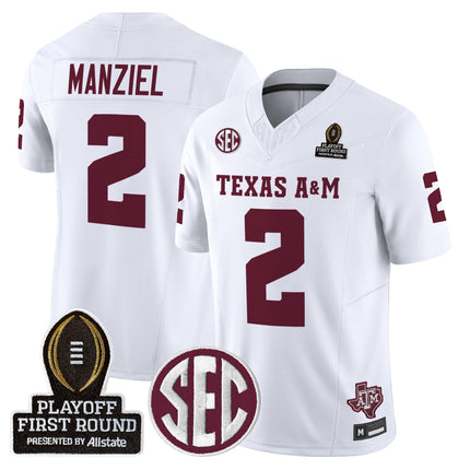 Men's Texas A&M Aggies 2025 Playoff First Round Vapor Limited Jersey - All Stitched