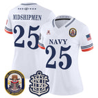 White / #25 Midshipmen / S