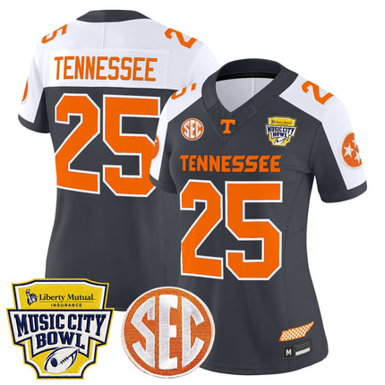 Women's Tennessee Volunteers 2025 Music City Bowl Vapor Limited Jersey - All Stitched