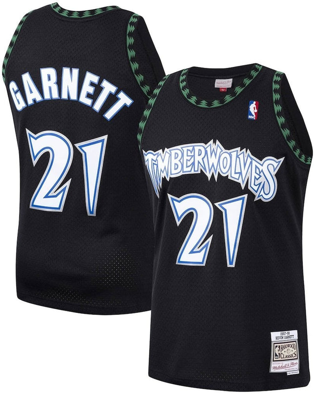 #21 Kevin Garnett Minnesota Timberwolves Hardwood Classics Swingman Jersey - All Stitched