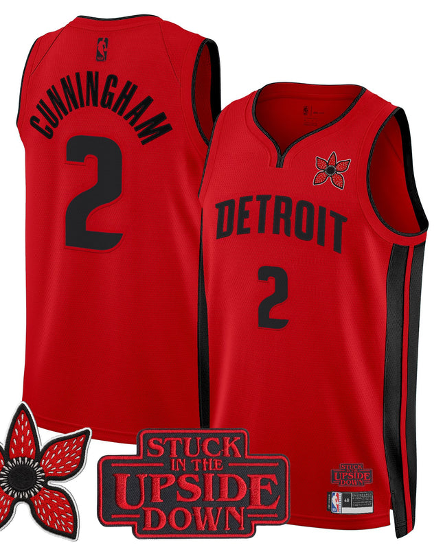 Men's Detroit Pistons 'Stranger Things Edition' Swingman Jersey - All Stitched