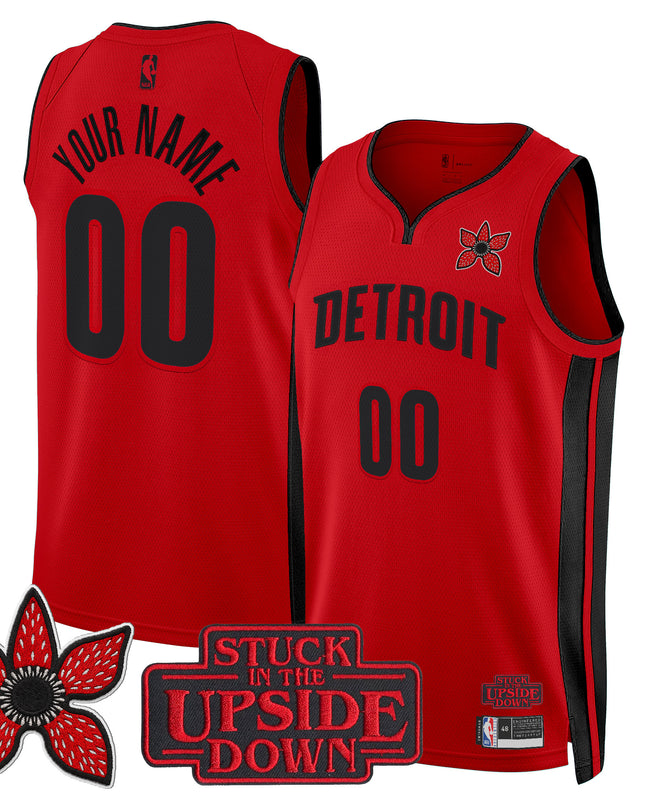 Detroit Pistons 'Stranger Things Edition' Swingman Custom Jersey - All Stitched