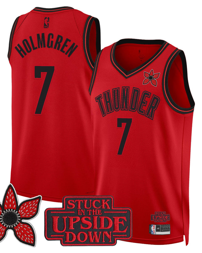 Men's Oklahoma City Thunder 'Stranger Things Edition' Swingman Jersey - All Stitched