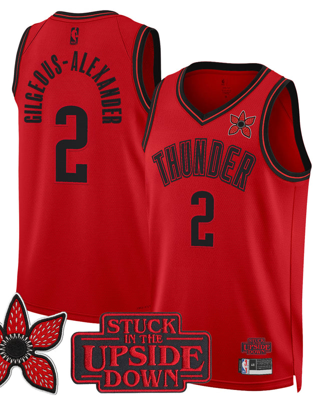 Men's Oklahoma City Thunder 'Stranger Things Edition' Swingman Jersey - All Stitched