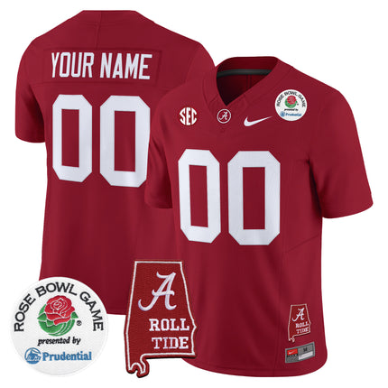 Alabama Crimson Tide 2026 Rose Bowl Vapor Limited Custom Jersey - All Stitched