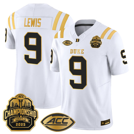 Men's Duke Blue Devils 2025 ACC Championship Gold Vapor Limited Jersey - All Stitched