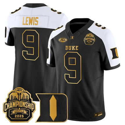 Men's Duke Blue Devils 2025 ACC Championship Gold Vapor Limited Jersey - All Stitched