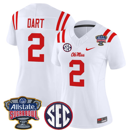Women's Ole Miss Rebels 2026 Sugar Bowl Vapor Limited Jersey - All Stitched
