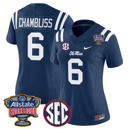 Women's Ole Miss Rebels 2026 Sugar Bowl Vapor Limited Jersey - All Stitched