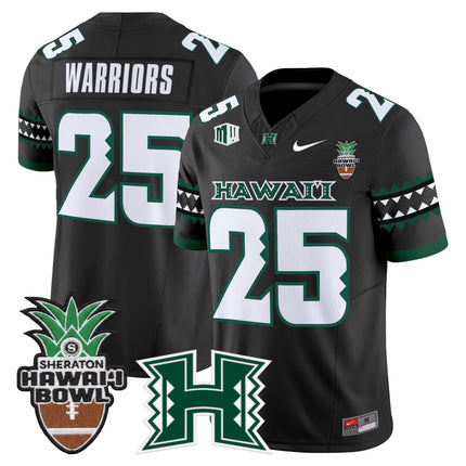Men's Hawai'i Rainbow Warriors 2025 Hawai'i Bowl Vapor Limited Jersey - All Stitched