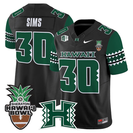 Men's Hawai'i Rainbow Warriors 2025 Hawai'i Bowl Vapor Limited Jersey - All Stitched