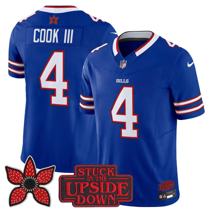 Men's Buffalo Bills 'Stranger Things Edition' Vapor Limited Jersey V2 - All Stitched