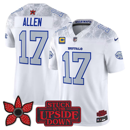 Men's Buffalo Bills 'Stranger Things Edition' Vapor Limited Jersey V2 - All Stitched