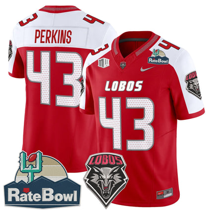 Men's New Mexico Lobos 2025 Rate Bowl Vapor Limited Jersey - All Stitched